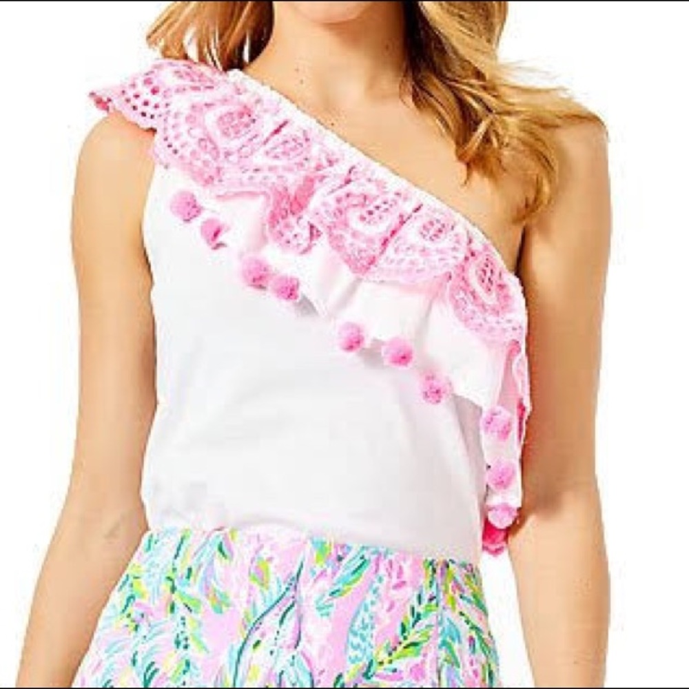 Lilly Pulitzer idara one shoulder top
